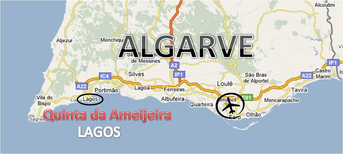 Quinta da Ameijeira - Mapa Algarve